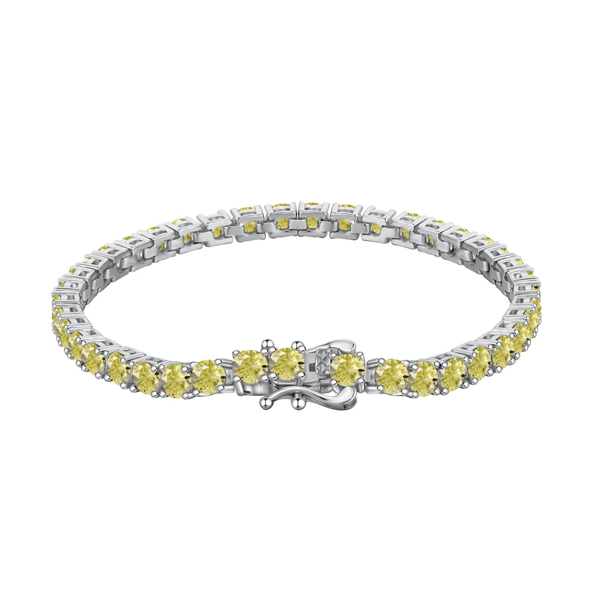 [Elowen Jewels]Ornate Dazzling Round Cut Tennis Bracelet