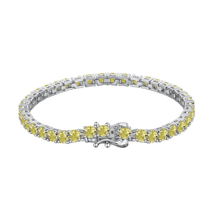 [Elowen Jewels]Ornate Dazzling Round Cut Tennis Bracelet