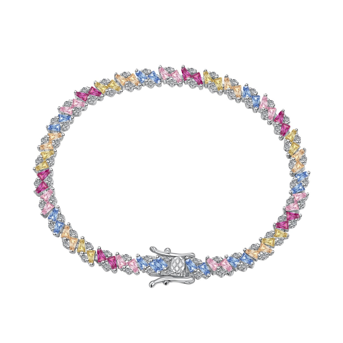[Elowen Jewels]Ornate Sparkling Multi Cut Party Bracelet