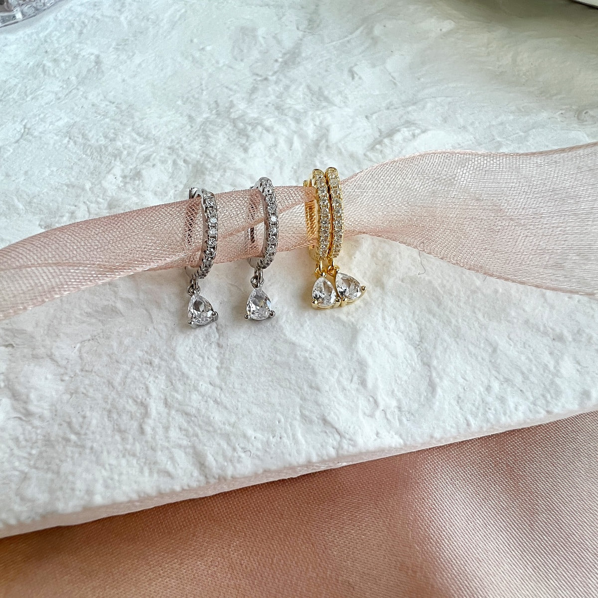 [Elowen Jewels]Luxurious Geometric Drop Earrings
