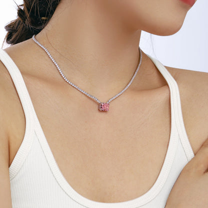 [Elowen Jewels]4.0 Carat Elegant Radiant Cut Necklace