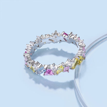 [Elowen Jewels]Dazzling Polychromatic Multi cut Daily Ring