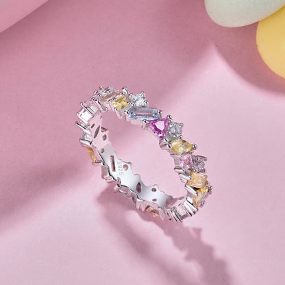 [Elowen Jewels]Dazzling Polychromatic Multi cut Daily Ring