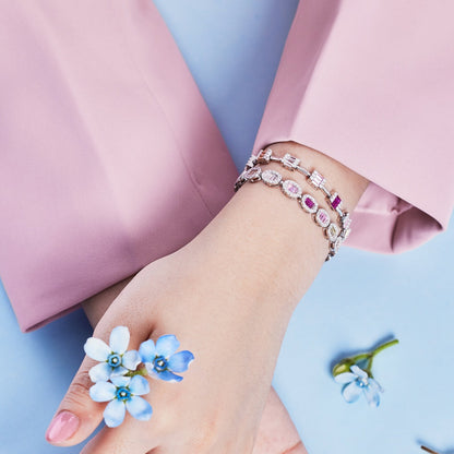 [Elowen Jewels]Dainty Charming Emerald Cut Daily Bracelet