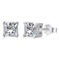 [Elowen Jewel]1.0 Carat Radiant Princess Cut Wedding Earrings