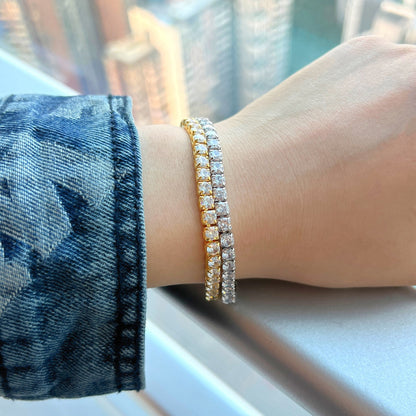 [Elowen Jewels]Sparkling Radiant Princess Cut Tennis Bracelet