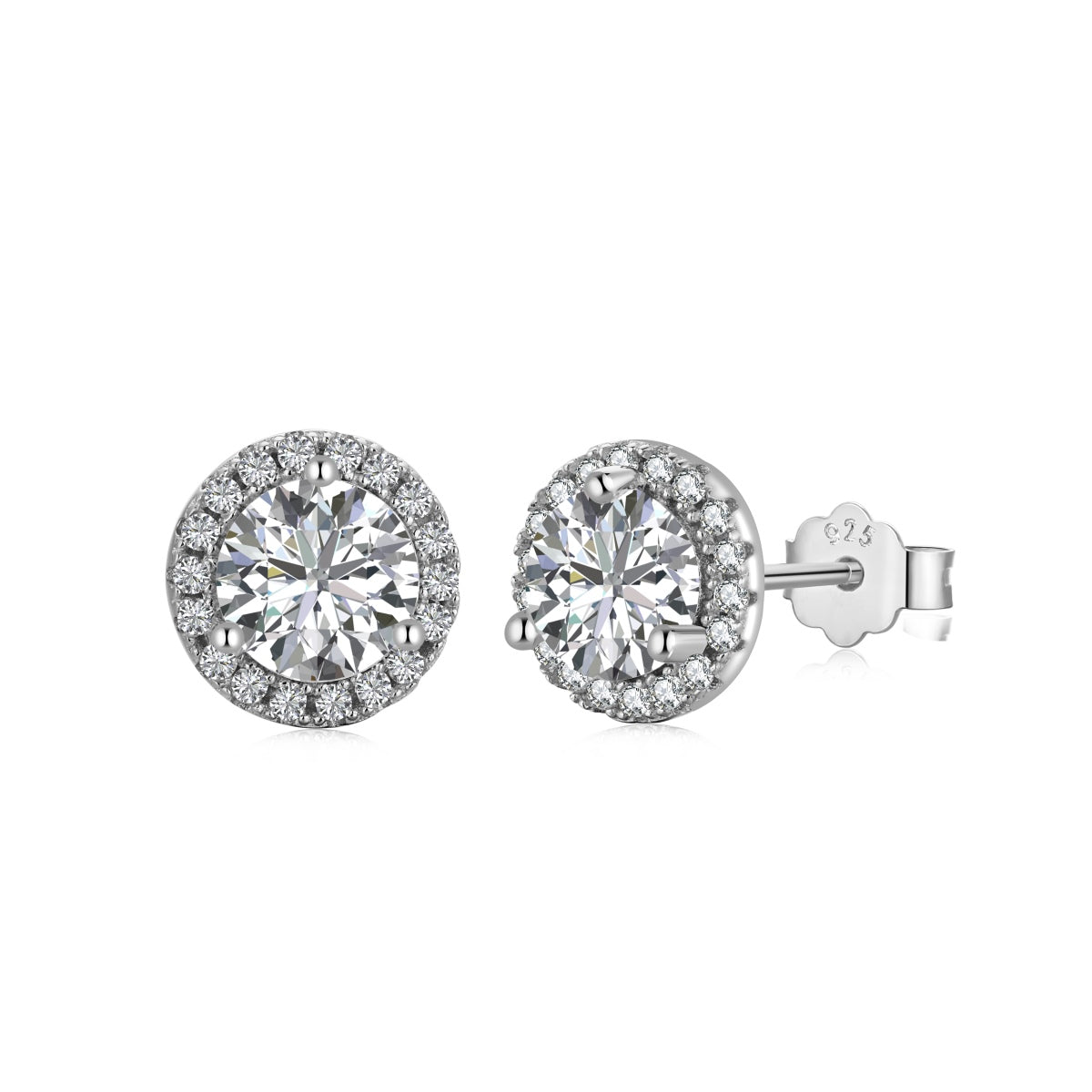 [Elowen Jewels]Classic Princess Round Shape Earrings