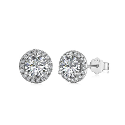 [Elowen Jewels]Classic Princess Round Shape Earrings