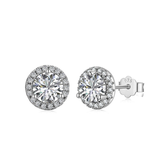 [Elowen Jewels]Classic Princess Round Shape Earrings