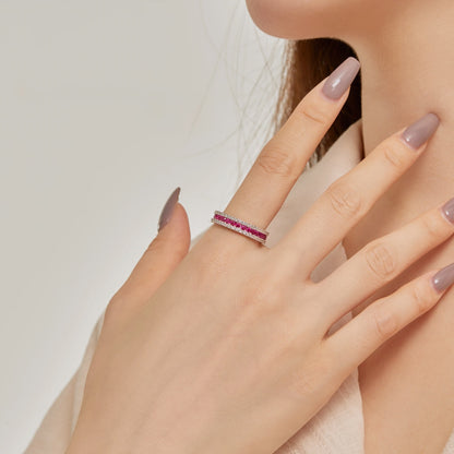 [Elowen Jewels]Delicate Colorful Round Cut Daily Ring