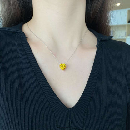 [Elowen Jewels]6.0 carat Radiant Heart Shape Necklace