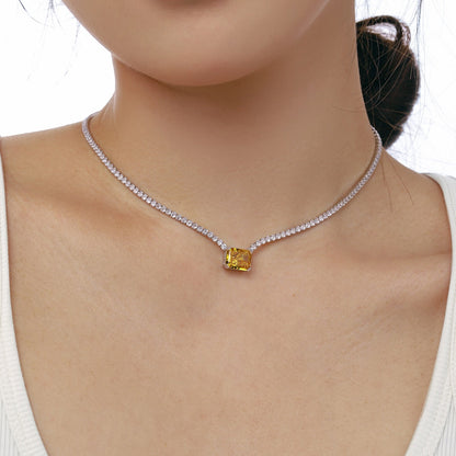 [Elowen Jewels]4.0 Carat Elegant Radiant Cut Necklace