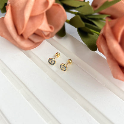 [Elowen Jewels]Devil's Eye Ear Bone Nail Earrings