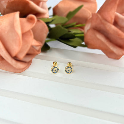 [Elowen Jewels]Devil's Eye Ear Bone Nail Earrings