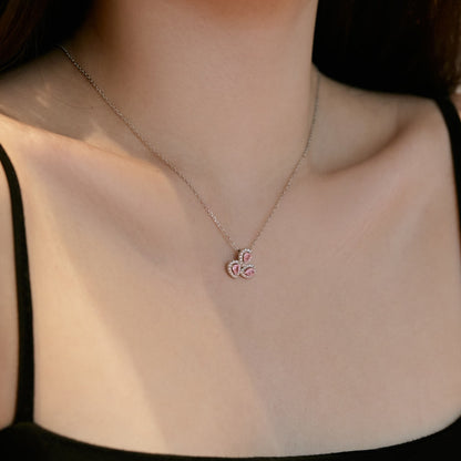 [Elowen Jewels]Elegant Flower Shape Pear Cut Necklace