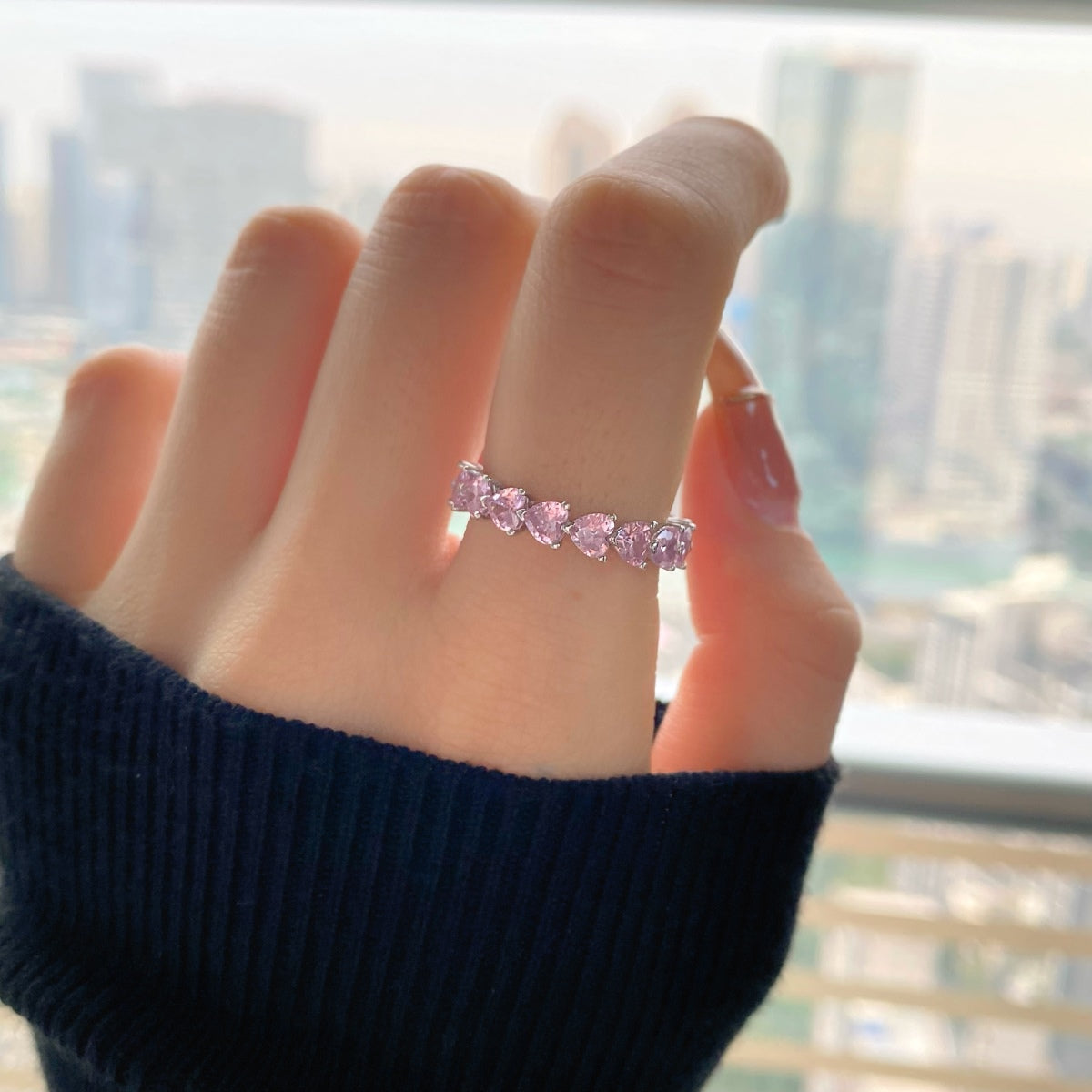 [Elowen Jewels]0.25 Carat Radiant Romance Heart Cut Lover Ring