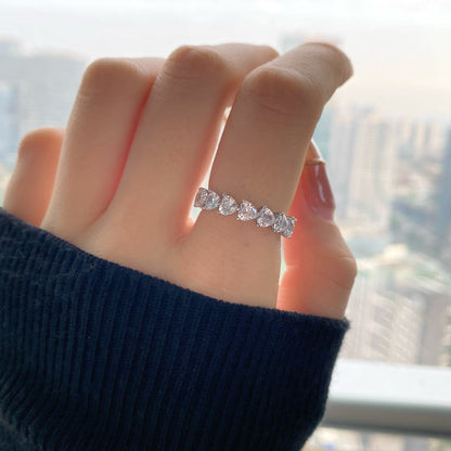 [Elowen Jewels]0.25 Carat Radiant Romance Heart Cut Lover Ring