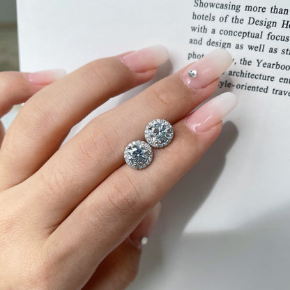 [Elowen Jewels]Classic Princess Round Shape Earrings
