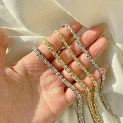 [Elowen Jewels]Sparkling Radiant Princess Cut Tennis Bracelet
