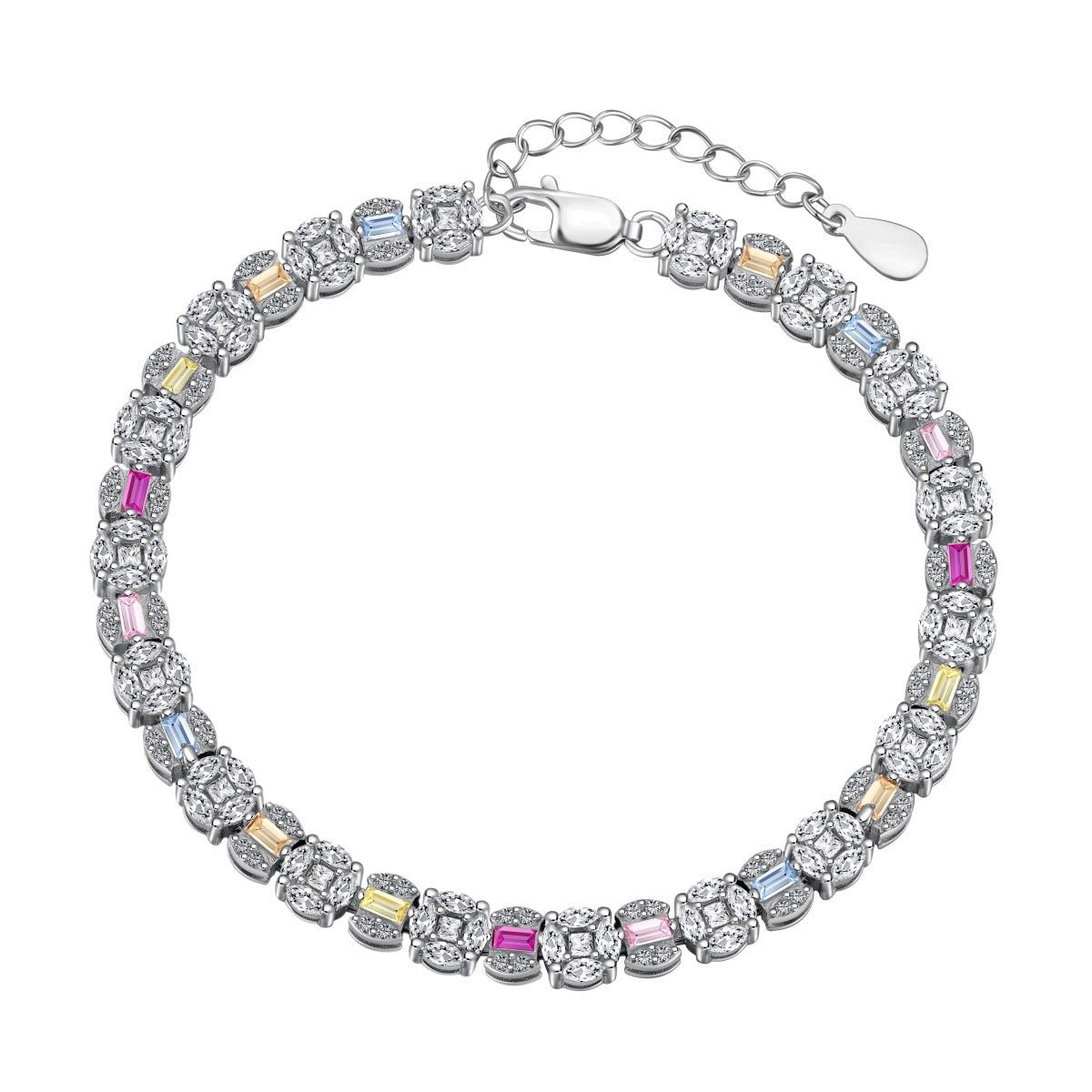 [Elowen Jewels]Dazzling Radiant Multi Cut Daily Bracelet