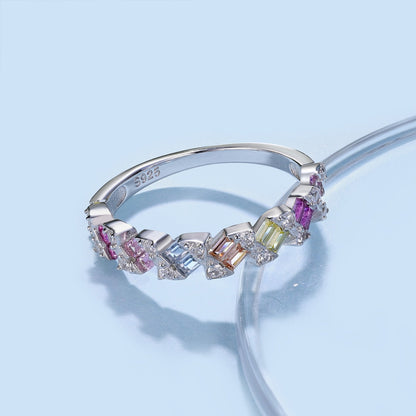 [Elowen Jewels]Delicate Vibrant Emerald Cut Daily Ring