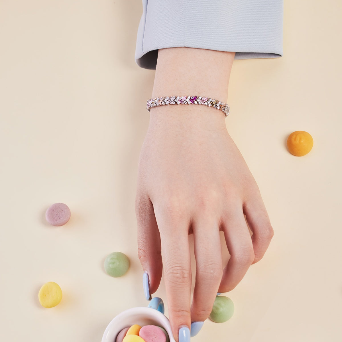 [Elowen Jewels]Dazzling Unique Multi Shape Daily Bracelet