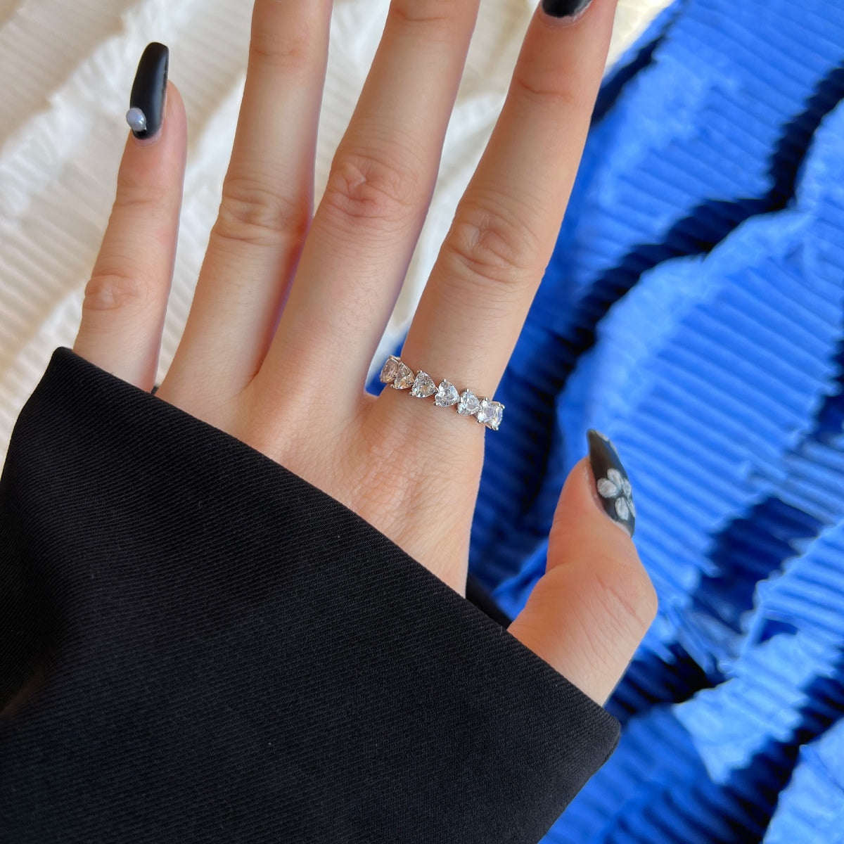 [Elowen Jewels]0.25 Carat Radiant Romance Heart Cut Lover Ring