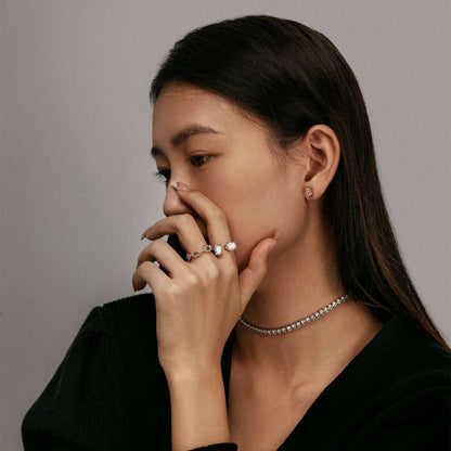 [Elowen Jewels]Elegant Tennis Chain Necklace