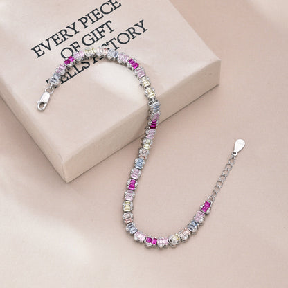 [Elowen Jewels]Delicate Colorful Emerald Cut Party Bracelet