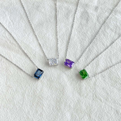 [Elowen Jewels]Luxurious Square Shape Colorful Necalack