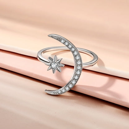 [Elowen Jewels]Eternity Moon & Star Ring