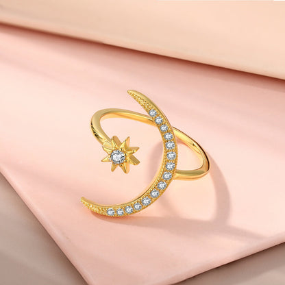 [Elowen Jewels]Eternity Moon & Star Ring