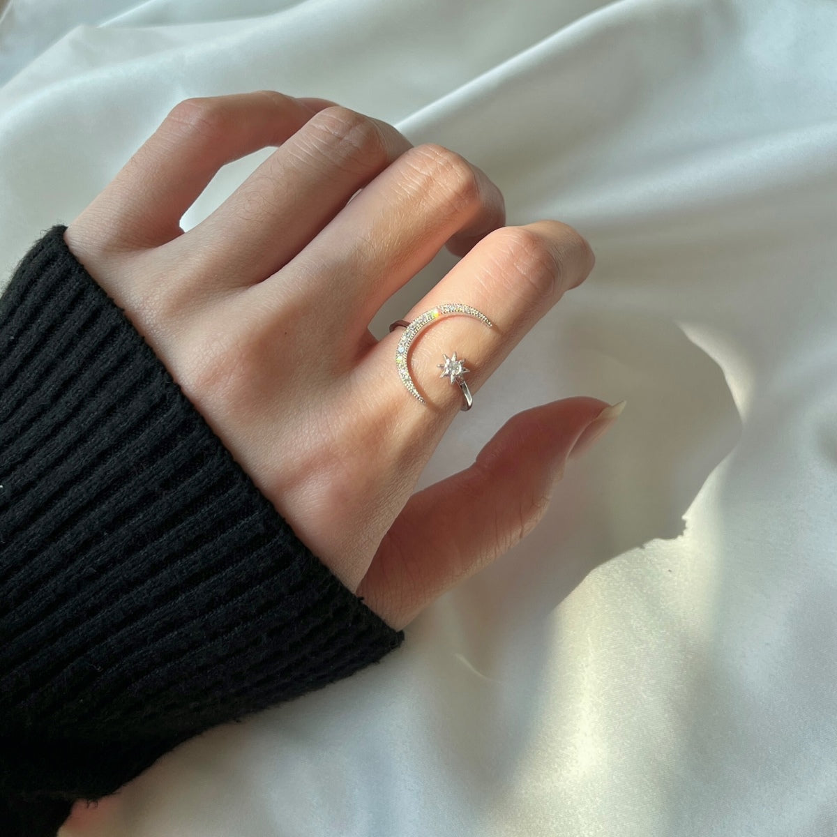 [Elowen Jewels]Eternity Moon & Star Ring
