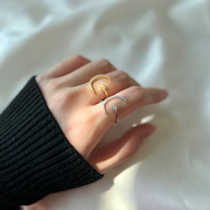 [Elowen Jewels]Eternity Moon & Star Ring