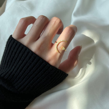 [Elowen Jewels]Eternity Moon & Star Ring
