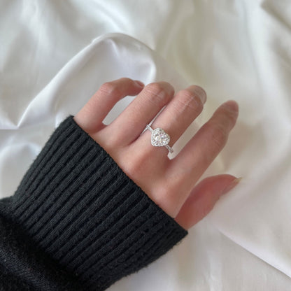 [Elowen Jewels]Eternity Splashy Romantic Heart Shape Lover Ring