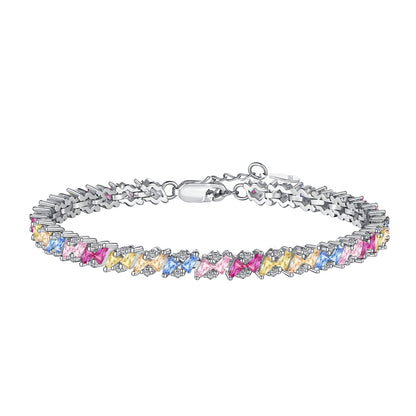 [Elowen Jewels]Ornate Sparkling Multi Cut Party Bracelet