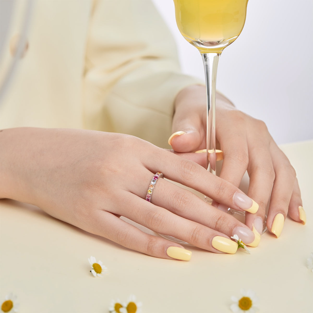 [Elowen Jewels]Dazzling Lustrous Round Cut Tennis Ring