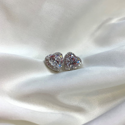 [Elowen Jewels]Sparkling Heart Shape Lover Earrings