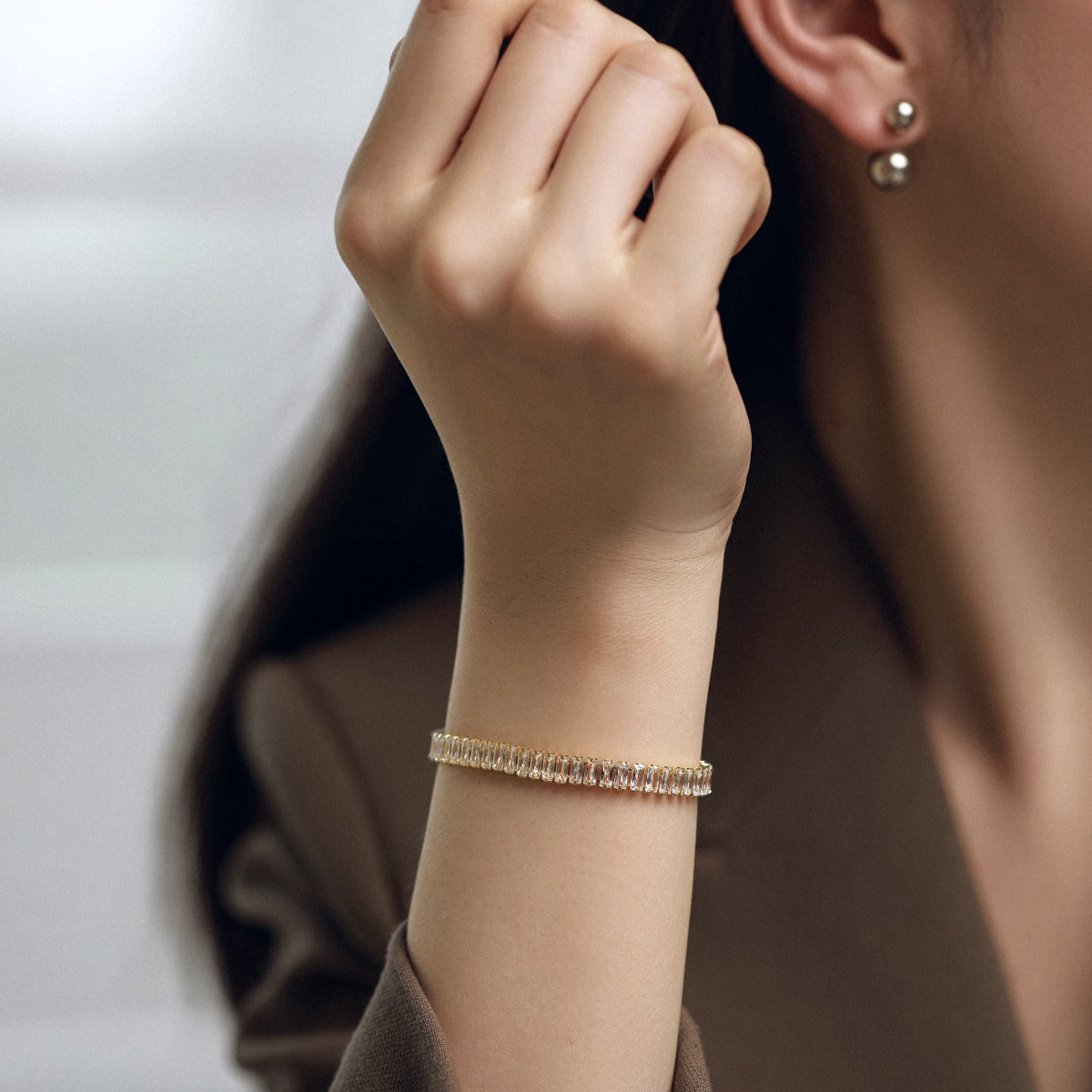 [Elowen Jewels]Exquisite Emerald Cut Daily Bracelet