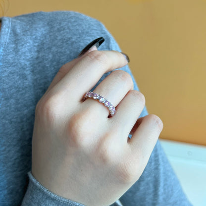[Elowen Jewels]Eternity Round Cut Tennis Ring