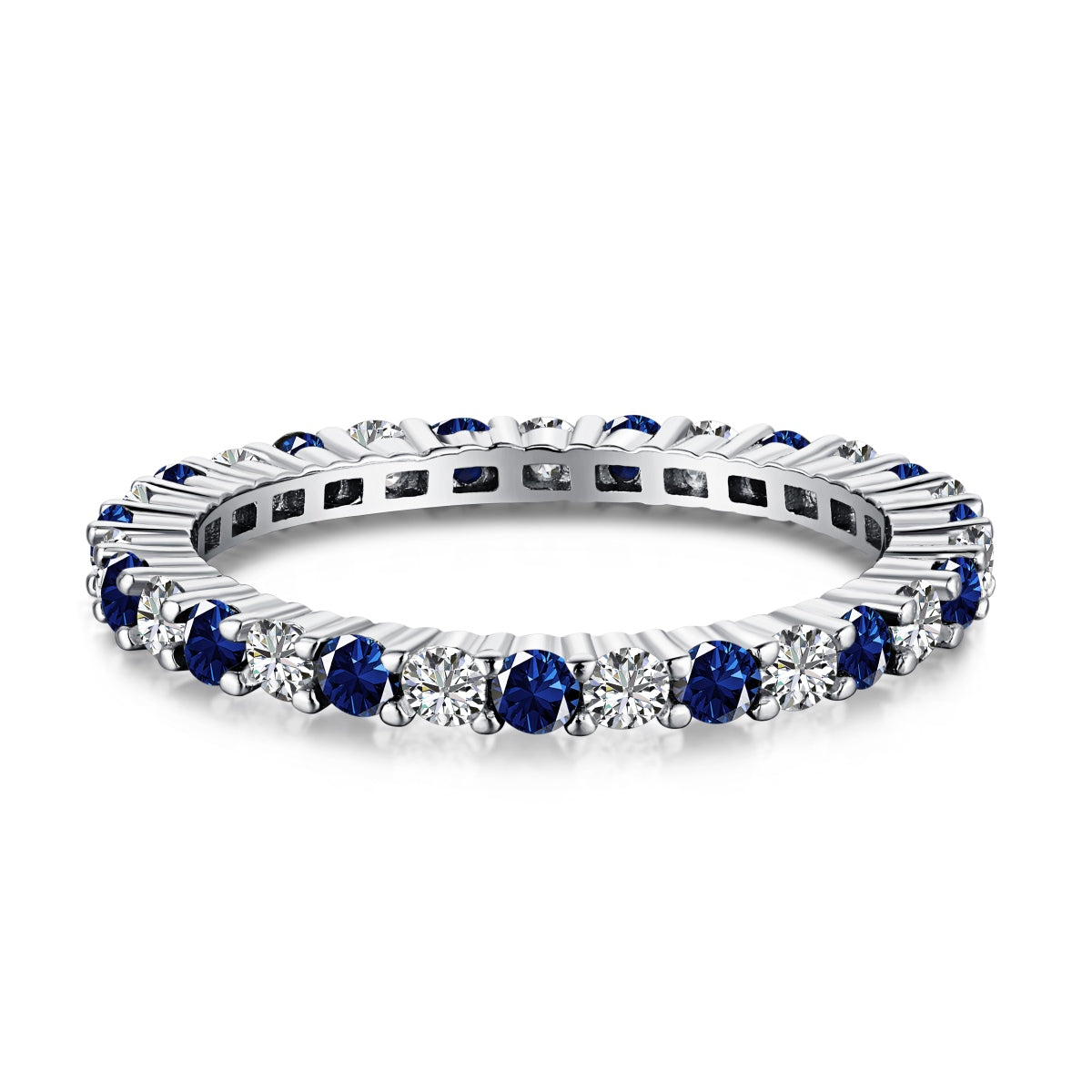 [Elowen Jewels]Exquisite Colorful Round Cut Tennis Ring