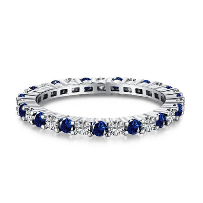 [Elowen Jewels]Exquisite Colorful Round Cut Tennis Ring