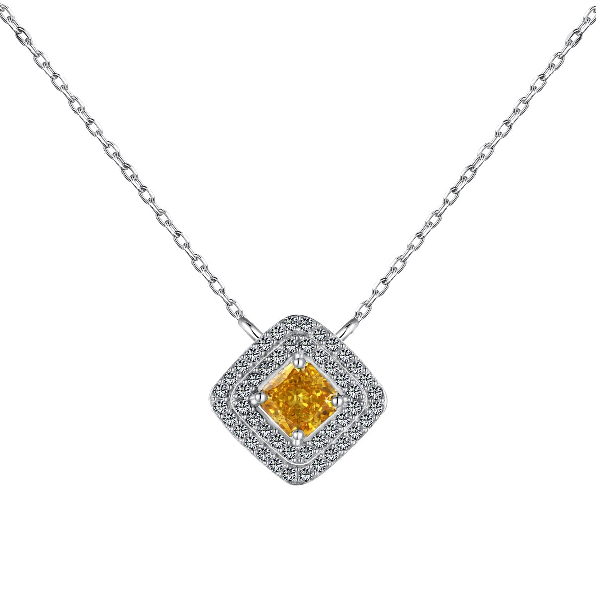 [Elowen Jewels]Sparkling Asscher Cut Necklace