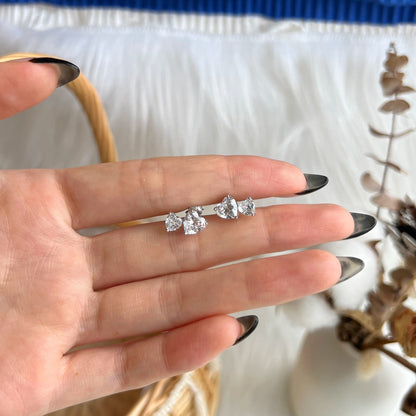 [Elowen Jewels]Double Heart-Shape Classic Princess Style Earrings