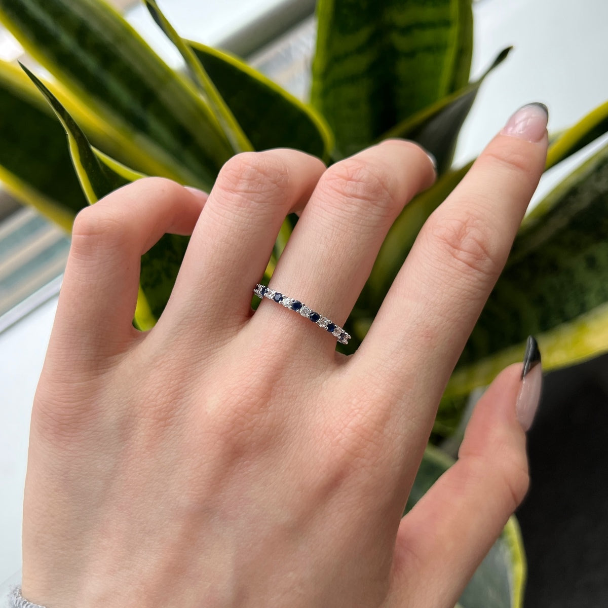 [Elowen Jewels]Exquisite Colorful Round Cut Tennis Ring