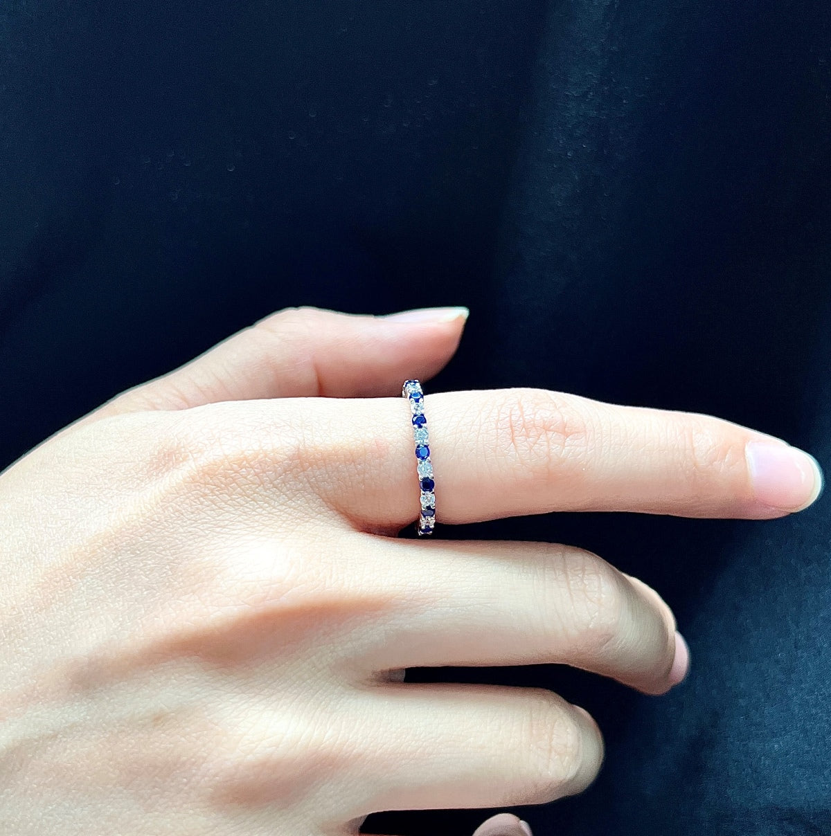 [Elowen Jewels]Exquisite Colorful Round Cut Tennis Ring