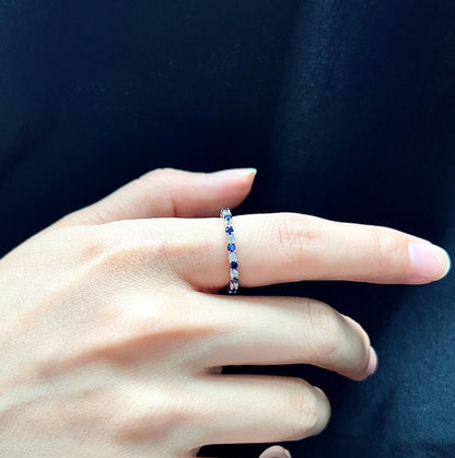 [Elowen Jewels]Exquisite Colorful Round Cut Tennis Ring