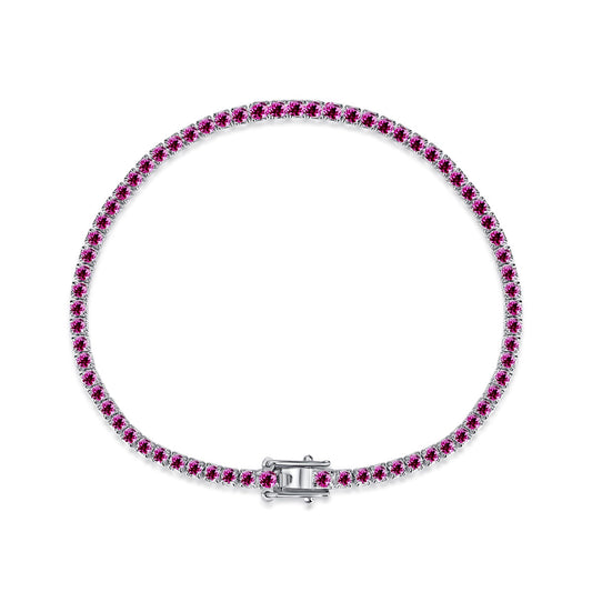 [Elowen Jewels]Dazzling Colorful Round Cut Daily Bracelet