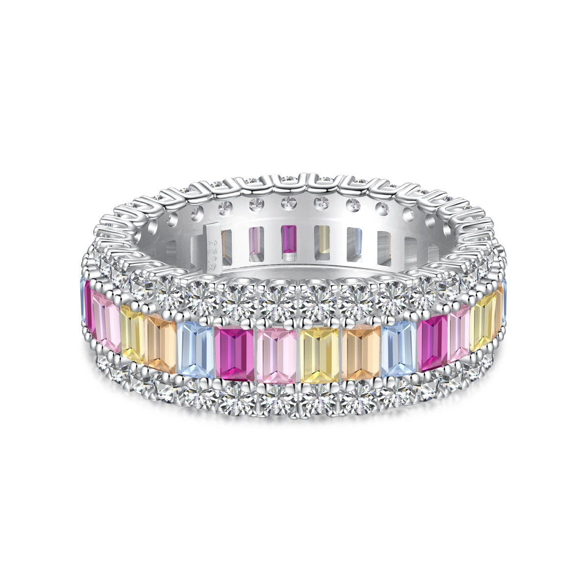 [Elowen Jewels]Dainty Colorful Radiant Cut Daily Ring